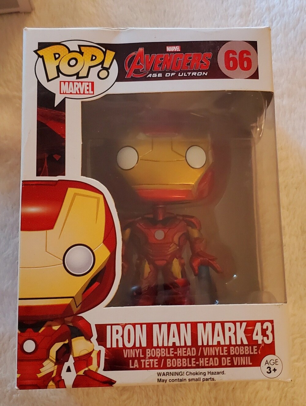 Funko Pop Iron Man Mark 43 Box Bobblehead #66. Avengers-Age Of Ultron